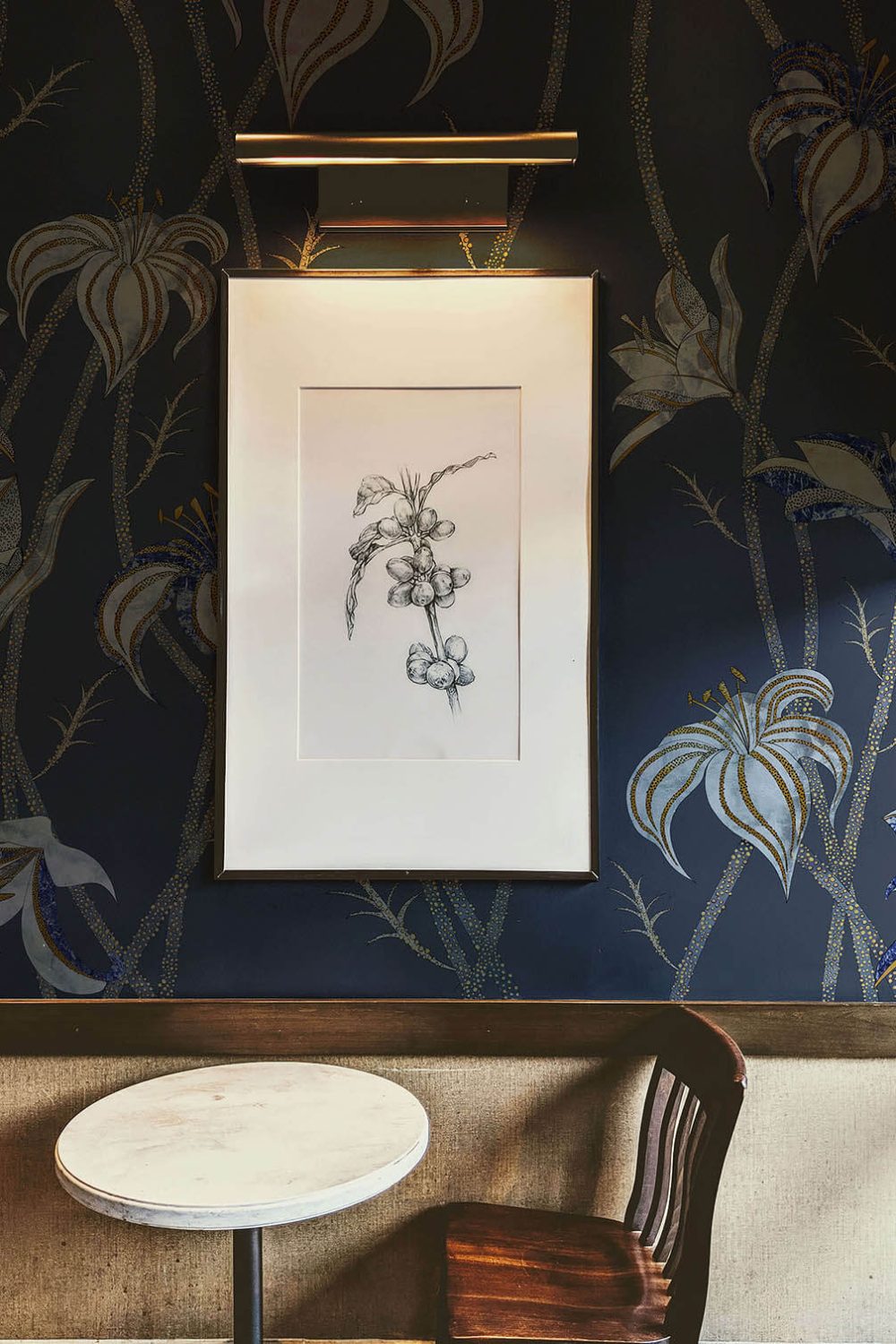 Fiori Blu Ardesia | Wallpaper — carta da parati MaVoix by Marika Tardio