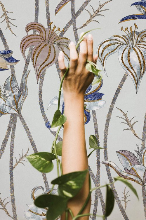 Fiori Ghiaccio | Wallpaper — carta da parati MaVoix by Marika Tardio