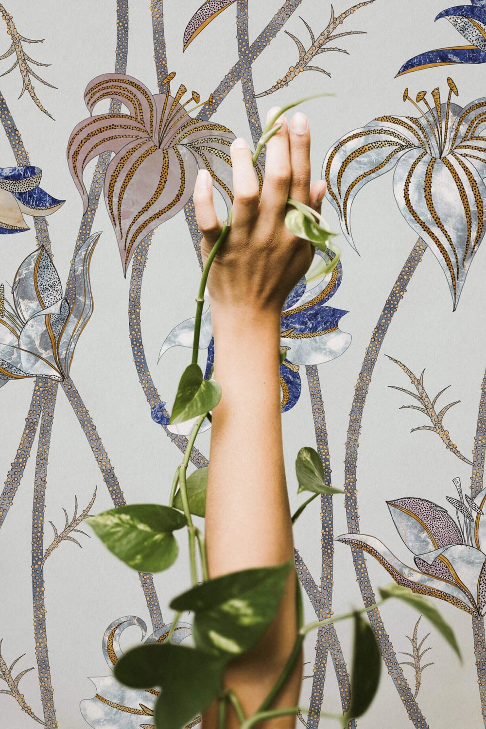 Fiori Ghiaccio | Wallpaper — carta da parati MaVoix by Marika Tardio