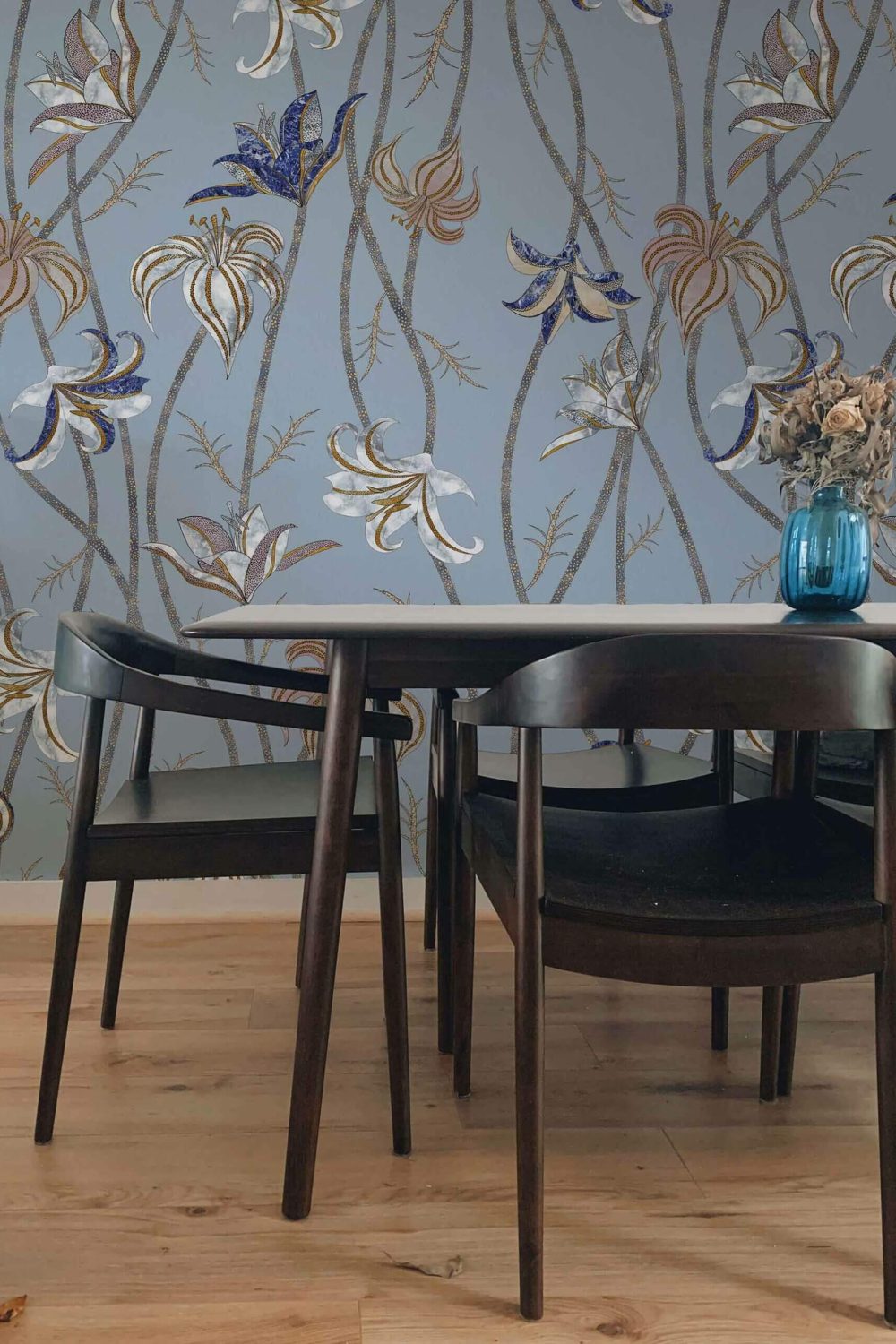 Fiori Azzurro Fiordaliso | Wallpaper — carta da parati MaVoix by Marika Tardio