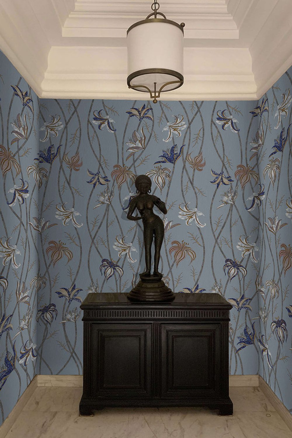 Fiori Azzurro Fiordaliso | Wallpaper — carta da parati MaVoix by Marika Tardio