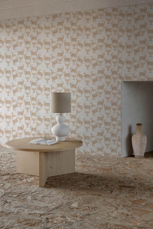 Fontana Bianco & Nocciola | Wallpaper — carta da parati MaVoix by Marika Tardio
