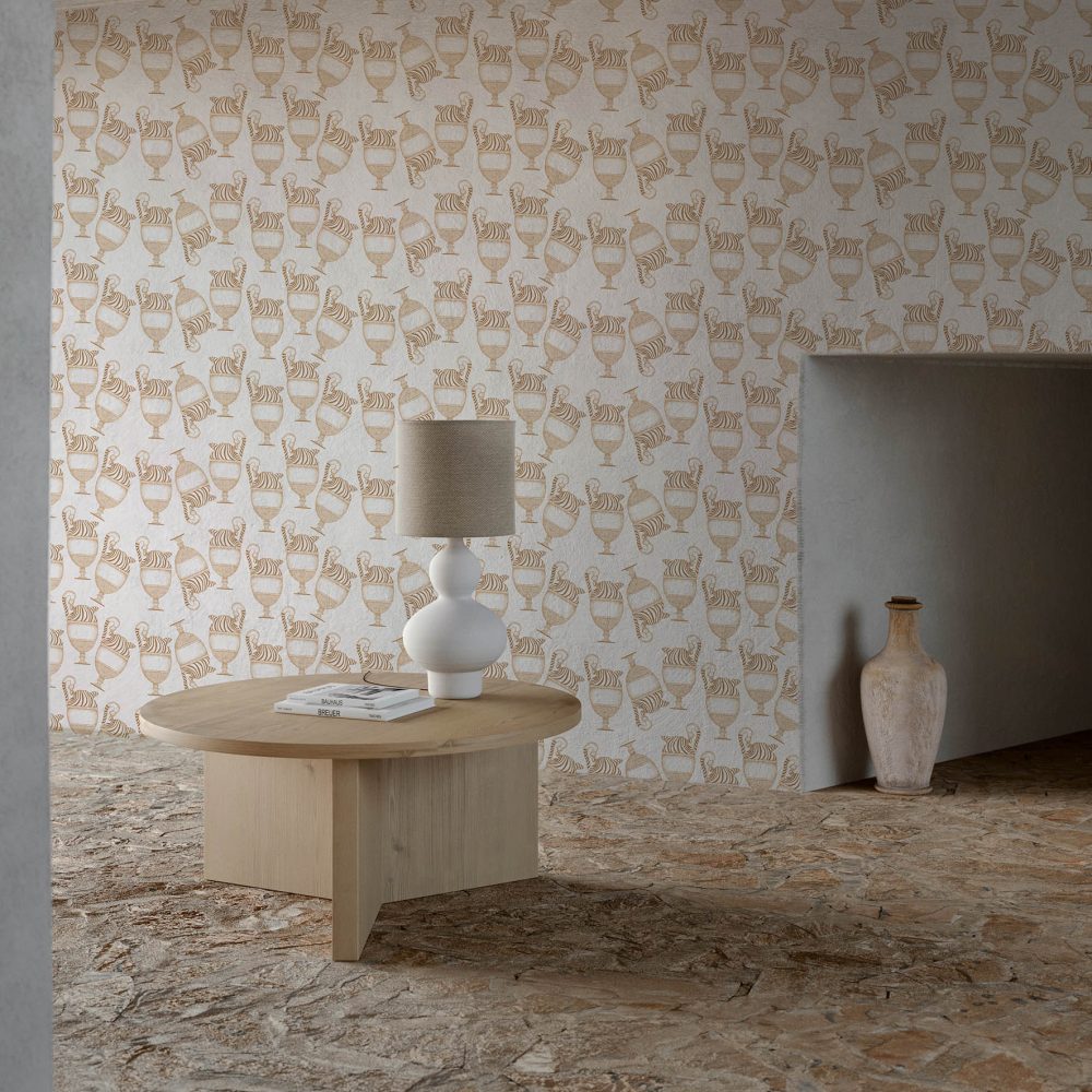 Fontana Bianco & Nocciola | Wallpaper — carta da parati MaVoix by Marika Tardio