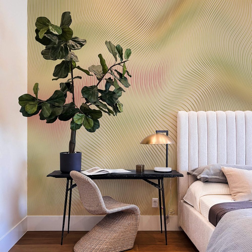 Interferenze Lime | Wallpaper — carta da parati MaVoix by Studio Lievito