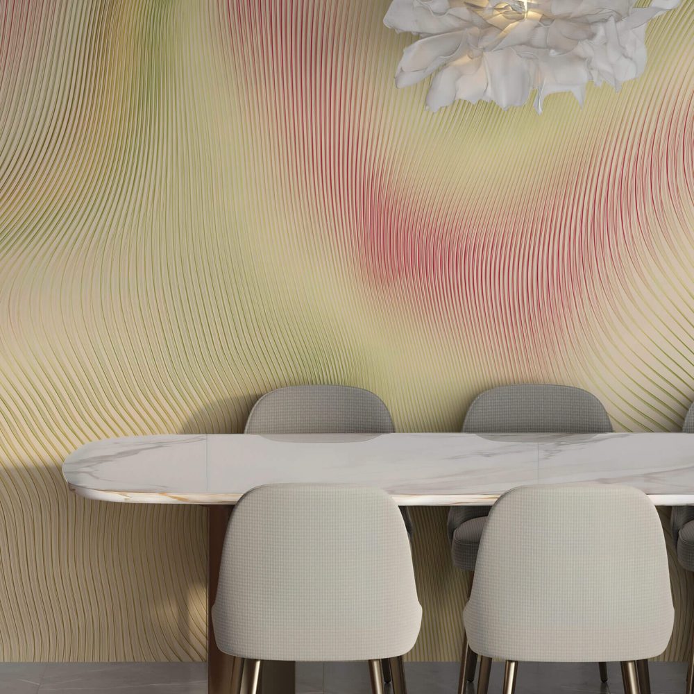 Interferenze Lime | Wallpaper — carta da parati MaVoix by Studio Lievito