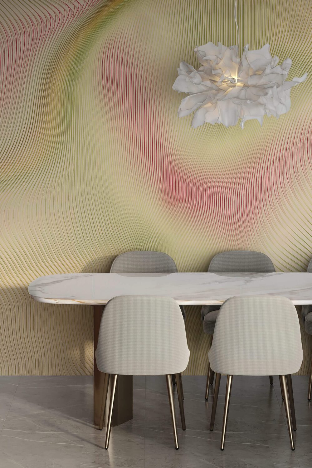 Interferenze Lime | Wallpaper — carta da parati MaVoix by Studio Lievito