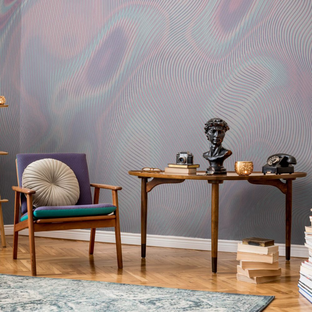 Interferenze Ultraviolette | Wallpaper — carta da parati MaVoix by Studio Lievito