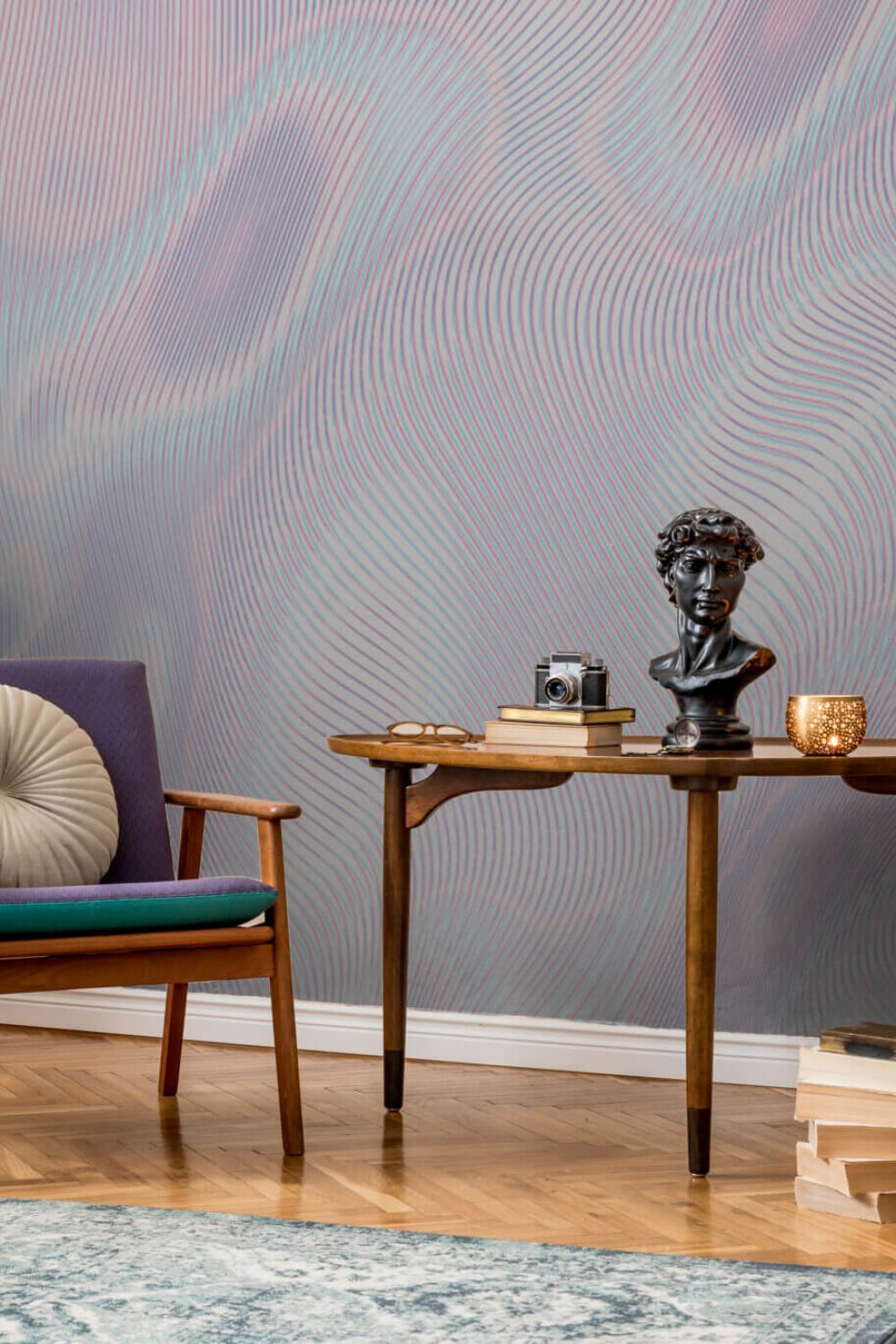 Interferenze Ultraviolette | Wallpaper — carta da parati MaVoix by Studio Lievito