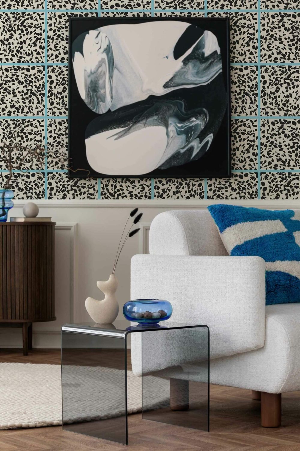 Fuga Blue Java | Wallpaper — carta da parati MaVoix by Studio Lievito