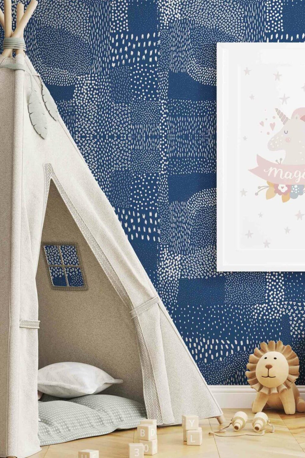 Macchiette Blu Classico | Wallpaper — carta da parati MaVoix by Marika Tardio