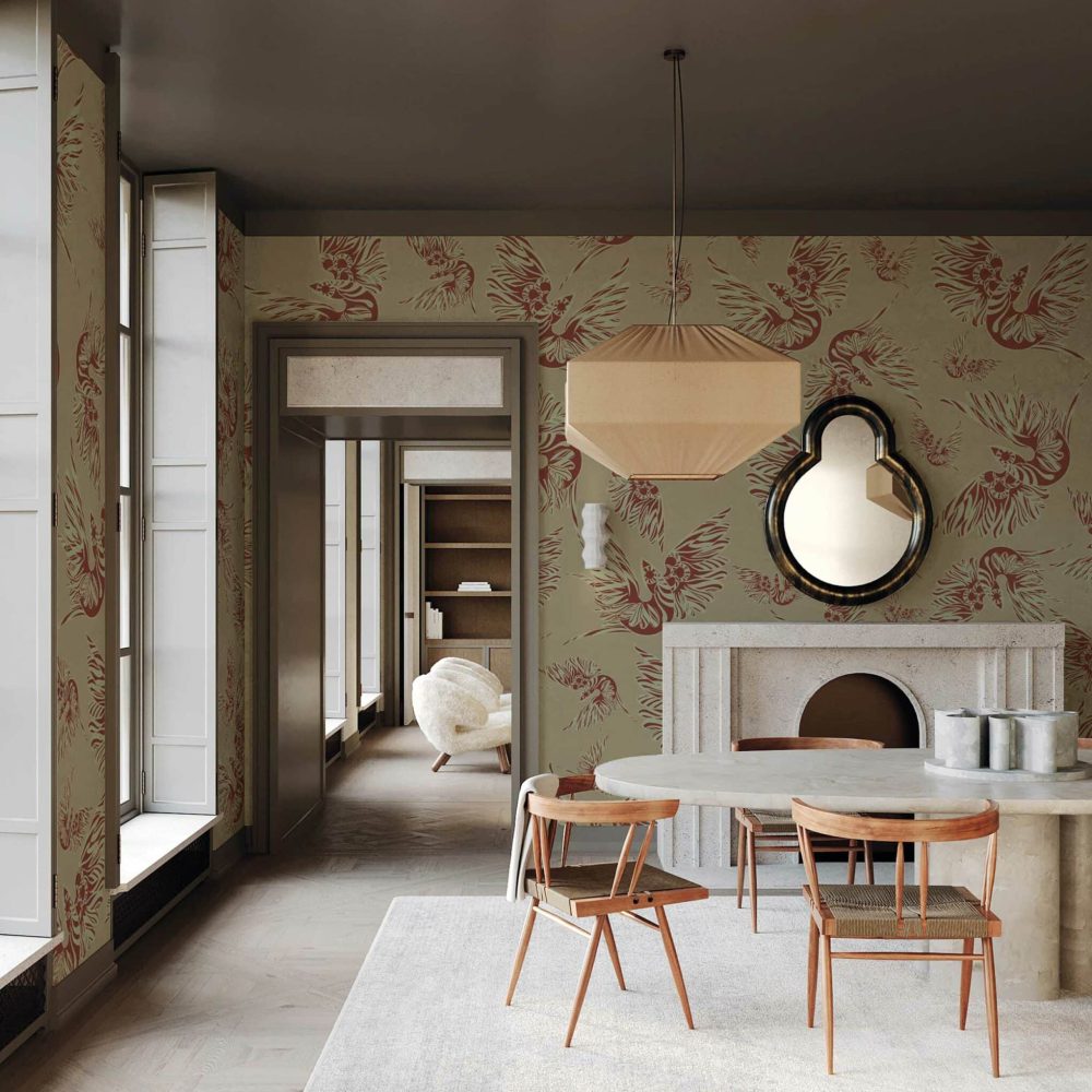 Misteriosa Beige & Terra di Siena | Wallpaper — carta da parati MaVoix by Leonardo Dini