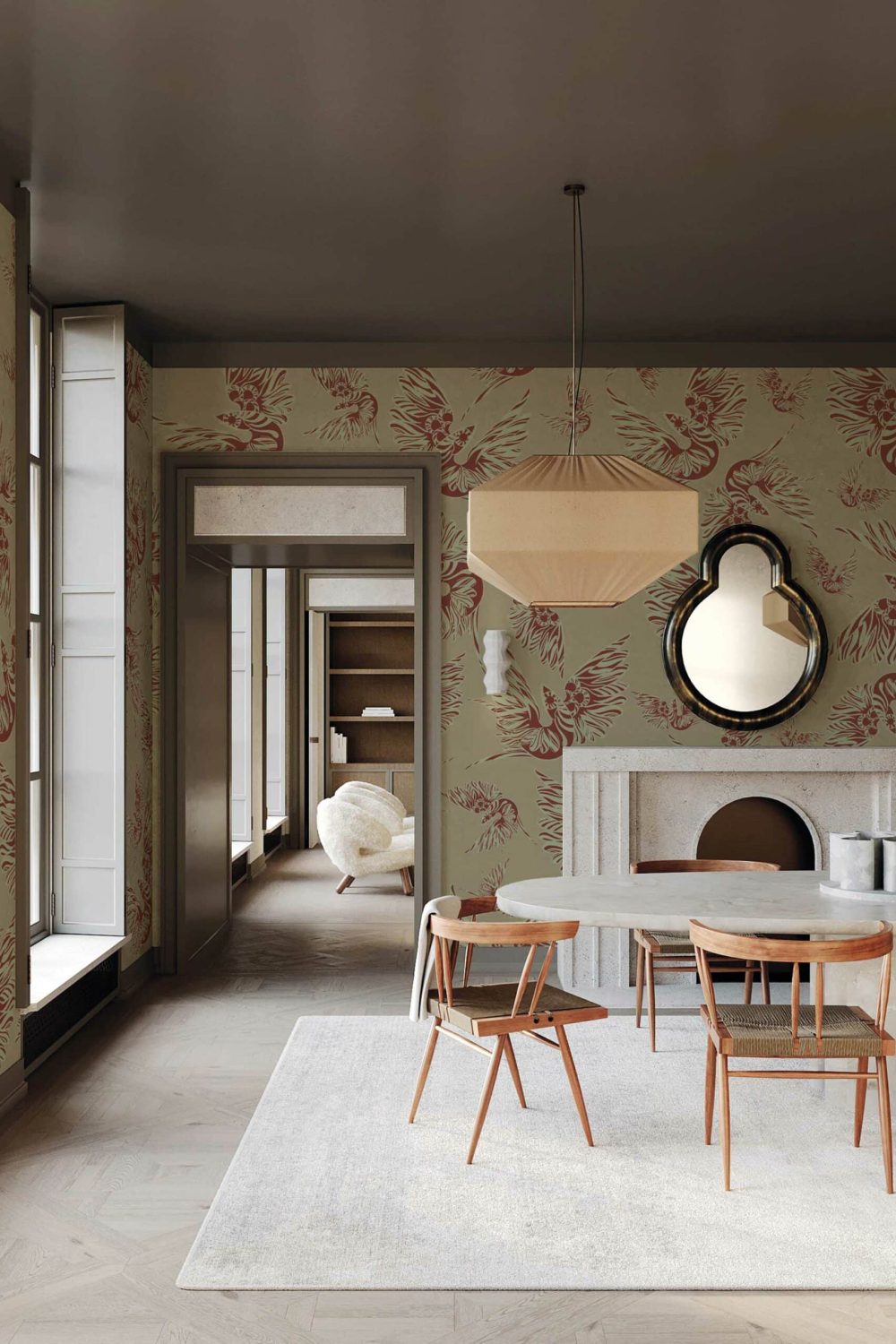 Misteriosa Beige & Terra di Siena | Wallpaper — carta da parati MaVoix by Leonardo Dini