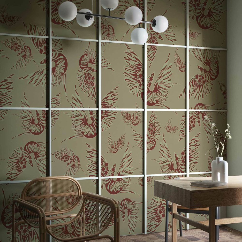 Misteriosa Beige & Terra di Siena | Wallpaper — carta da parati MaVoix by Leonardo Dini