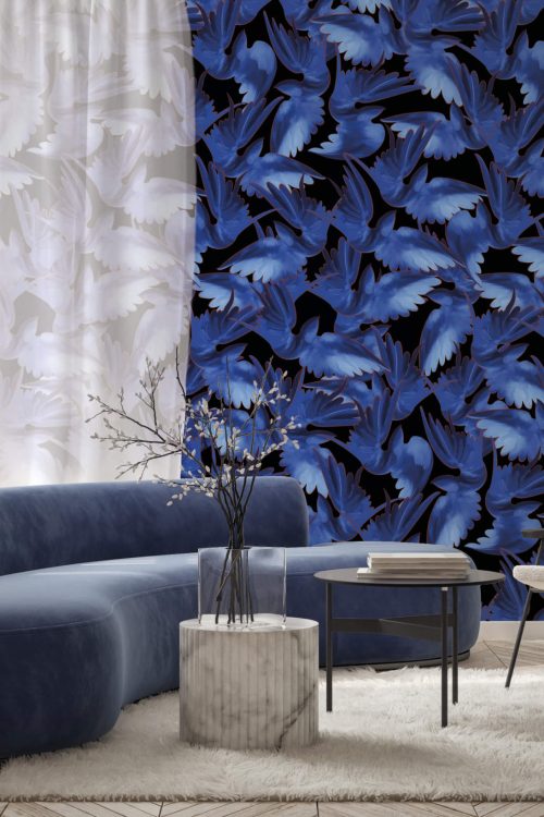 Misteriosa Black & Blue Edition | Wallpaper — carta da parati MaVoix by Leonardo Dini