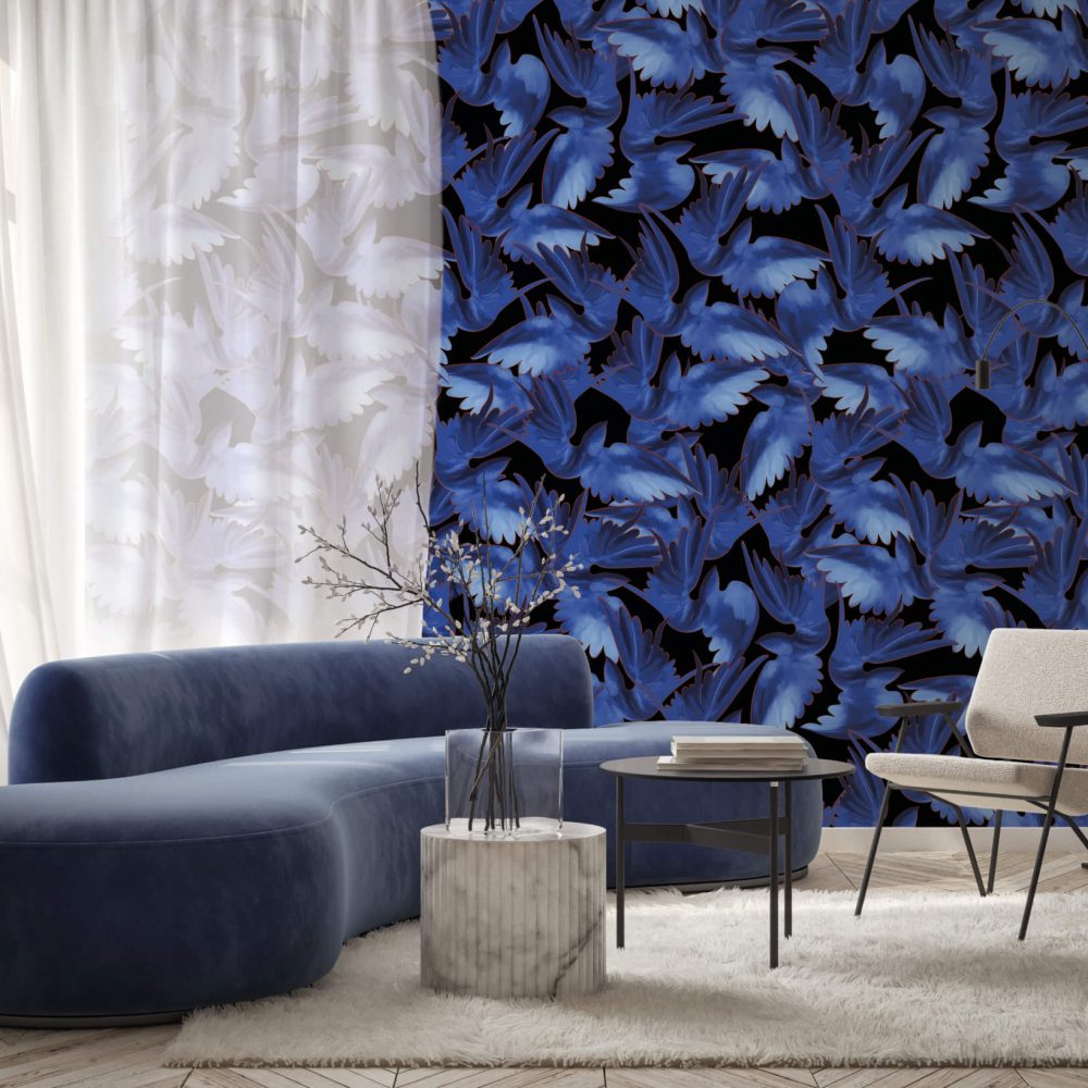 Misteriosa Black & Blue Edition | Wallpaper — carta da parati MaVoix by Leonardo Dini