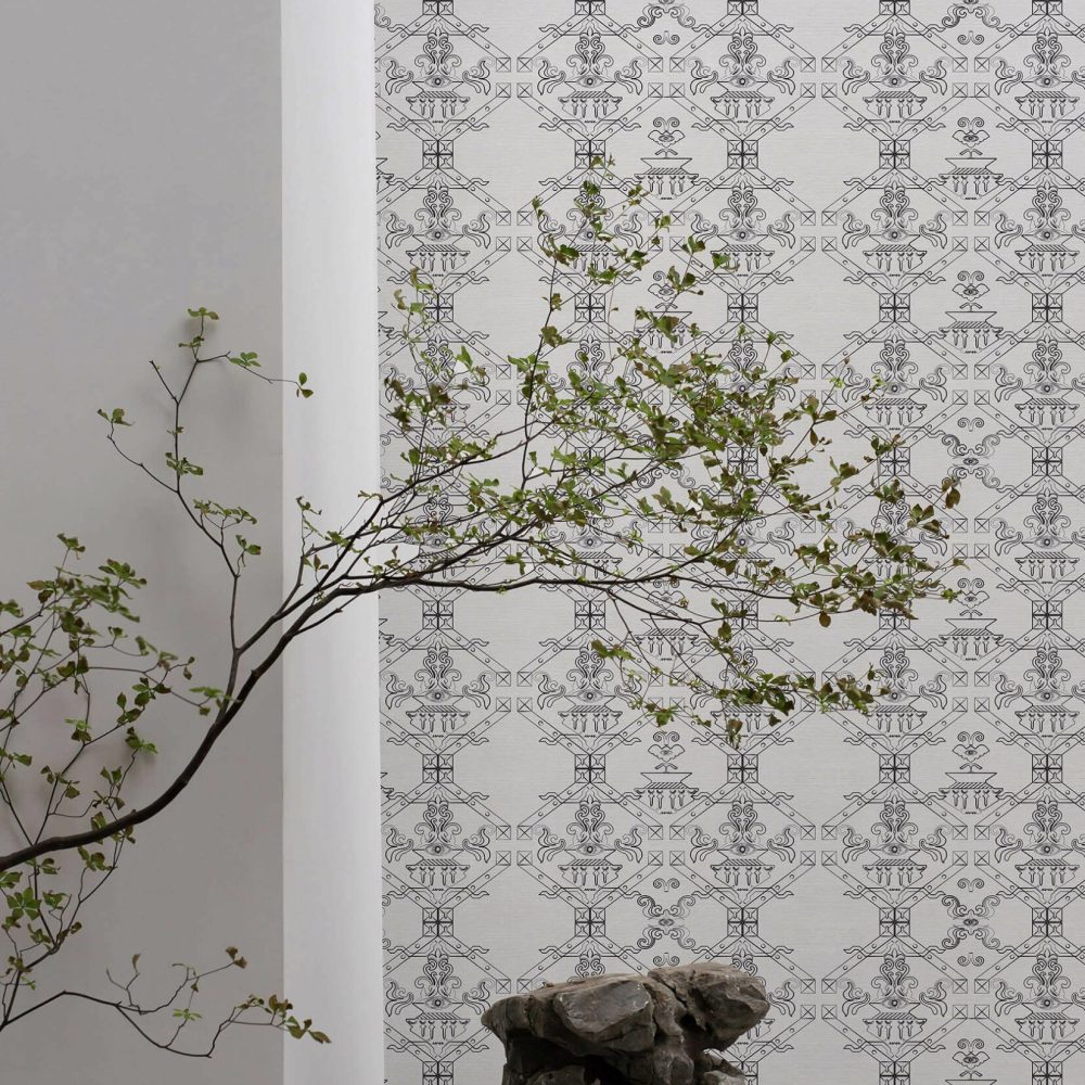 Ricamo Écru Cotone | Wallpaper — carta da parati MaVoix by Marika Tardio
