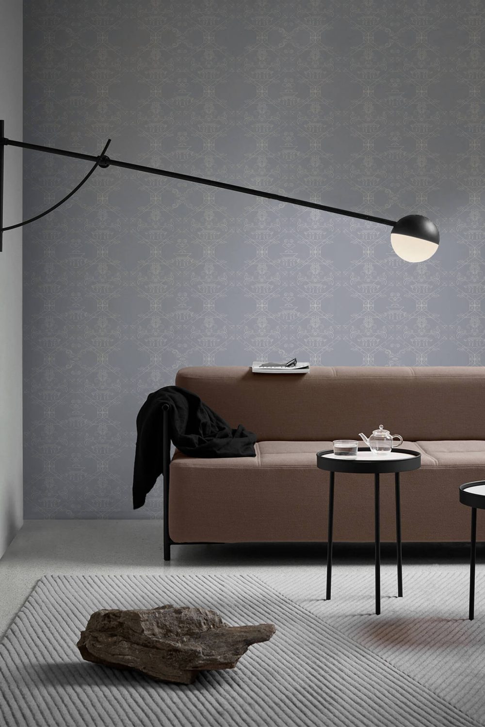 Ricamo Grigio Polvere | Wallpaper — carta da parati MaVoix by Marika Tardio