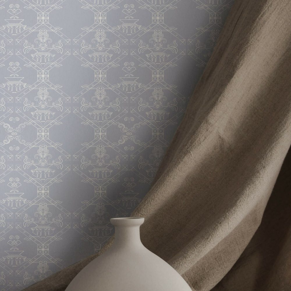 Ricamo Grigio Polvere | Wallpaper — carta da parati MaVoix by Marika Tardio