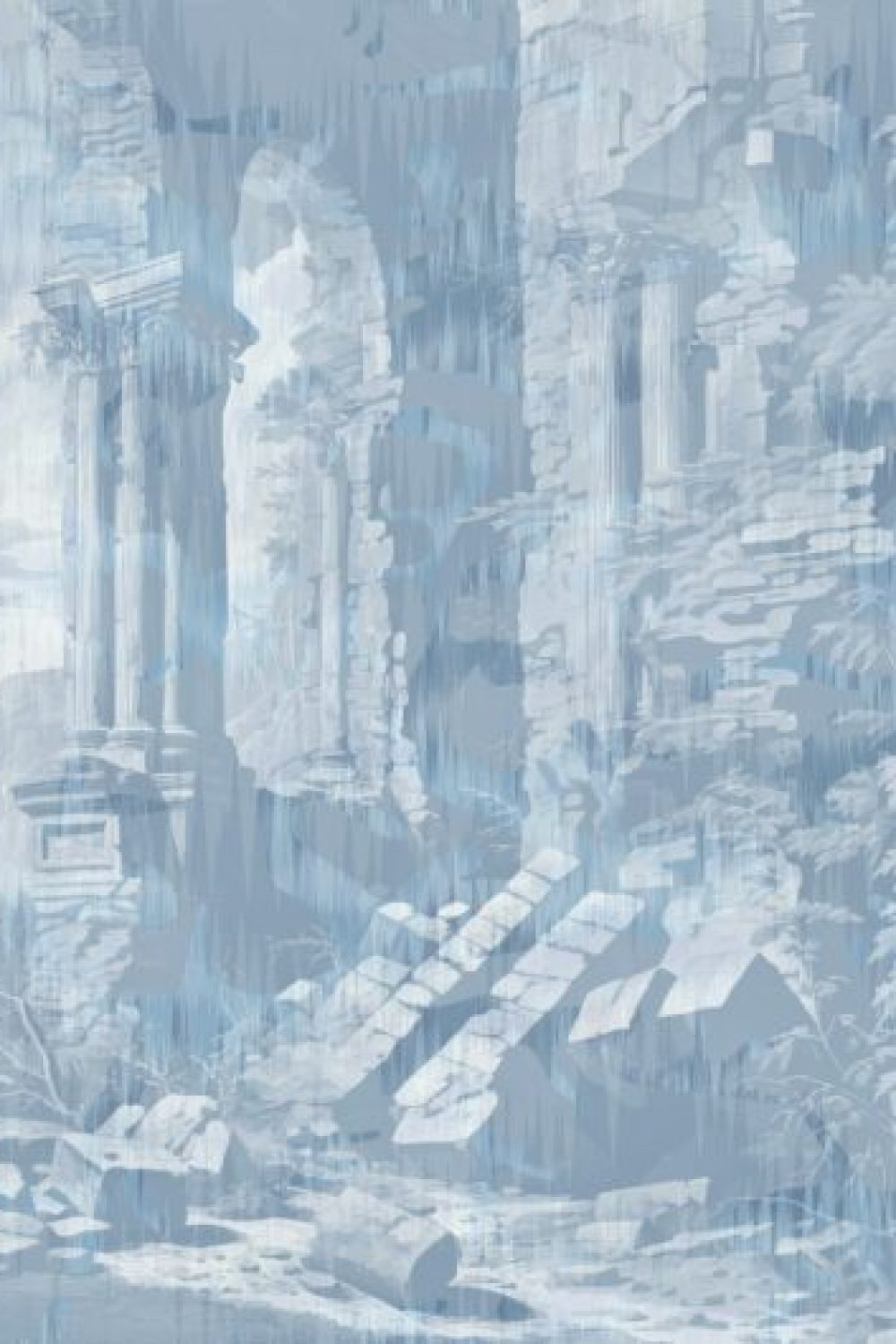 Storm of Stones and Shadows Light Blue Edition | Wallpaper — carta da parati MaVoix by Magnus Gjoen