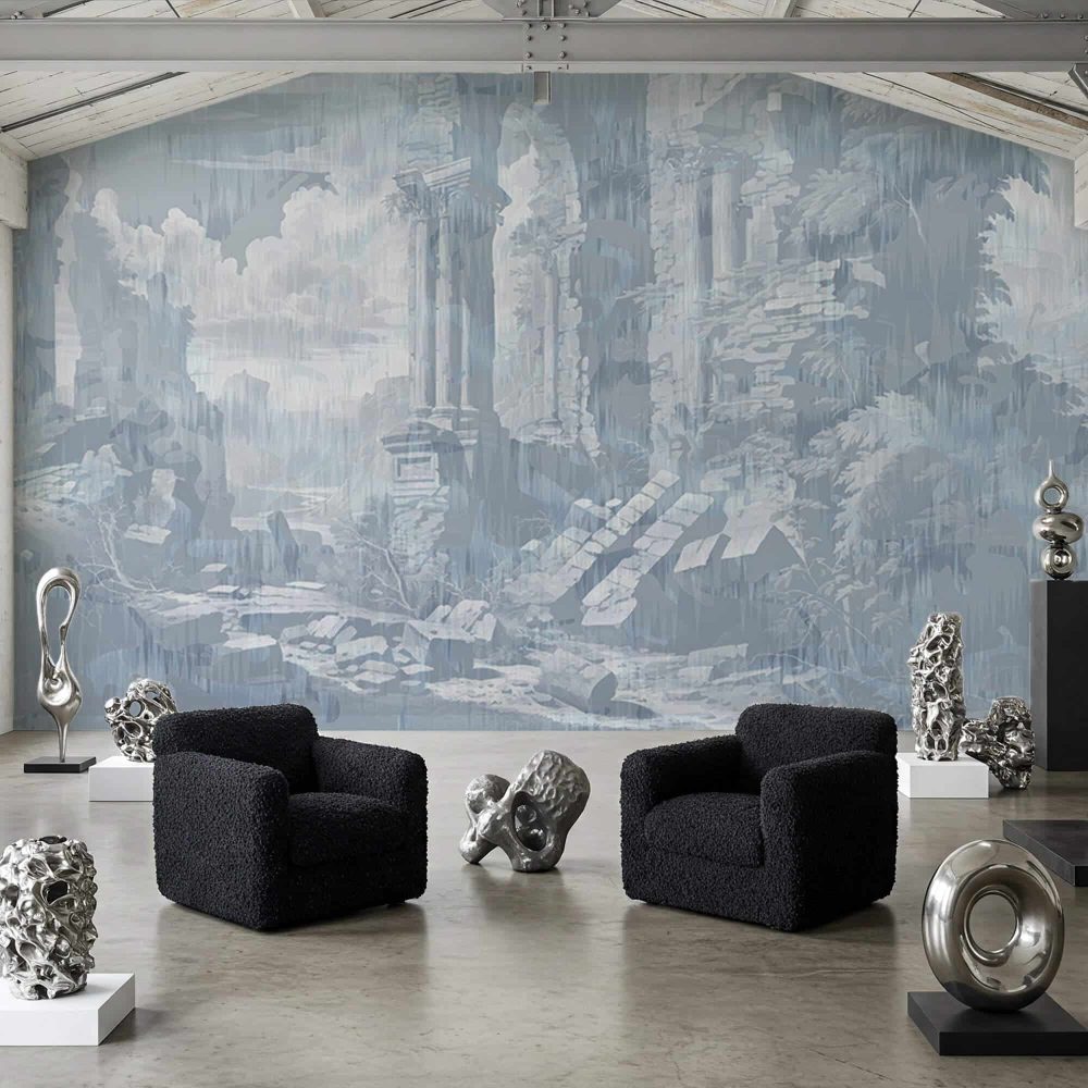 Storm of Stones and Shadows Light Blue Edition | Wallpaper — carta da parati MaVoix by Magnus Gjoen