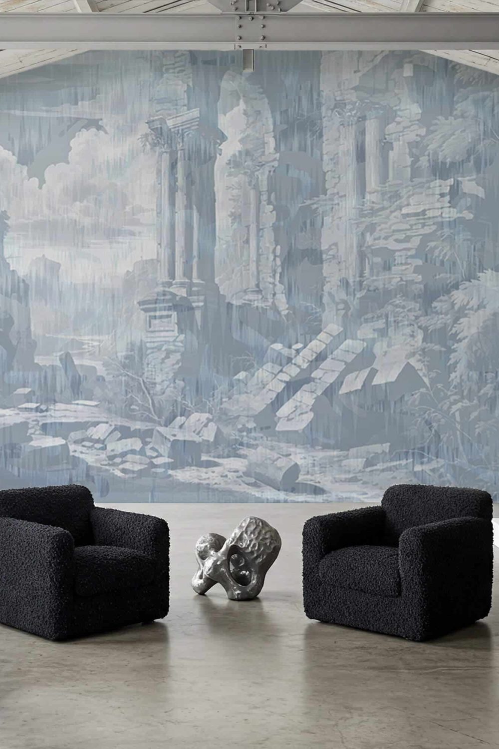 Storm of Stones and Shadows Light Blue Edition | Wallpaper — carta da parati MaVoix by Magnus Gjoen