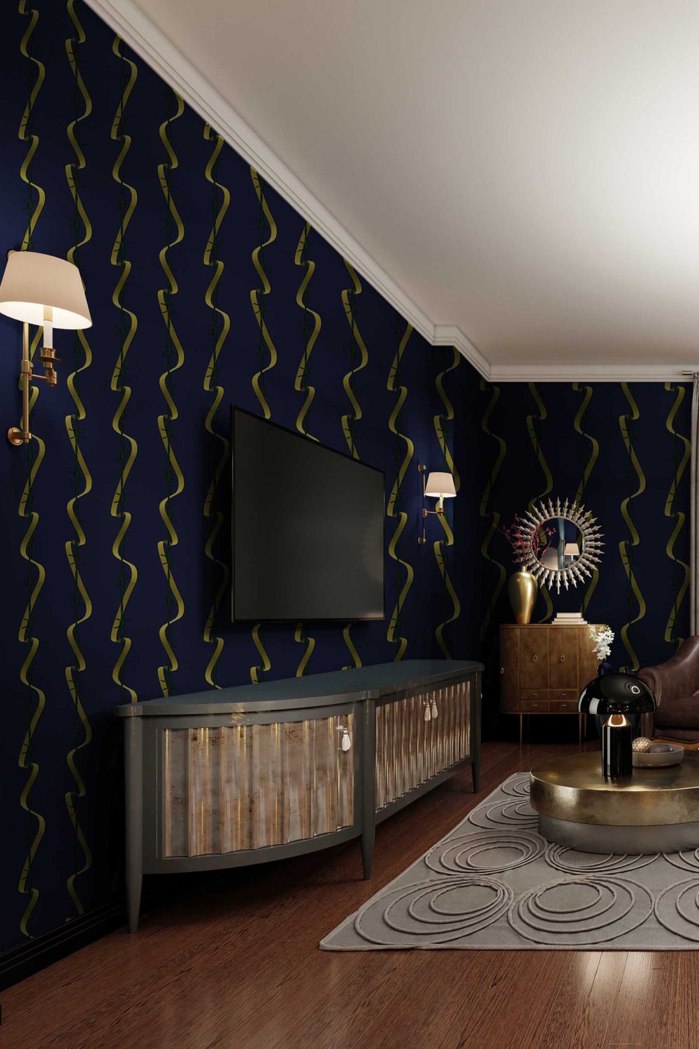 True Love isn’t Hearts and Flowers Blu Notte | Wallpaper — carta da parati MaVoix by Magnus Gjoen