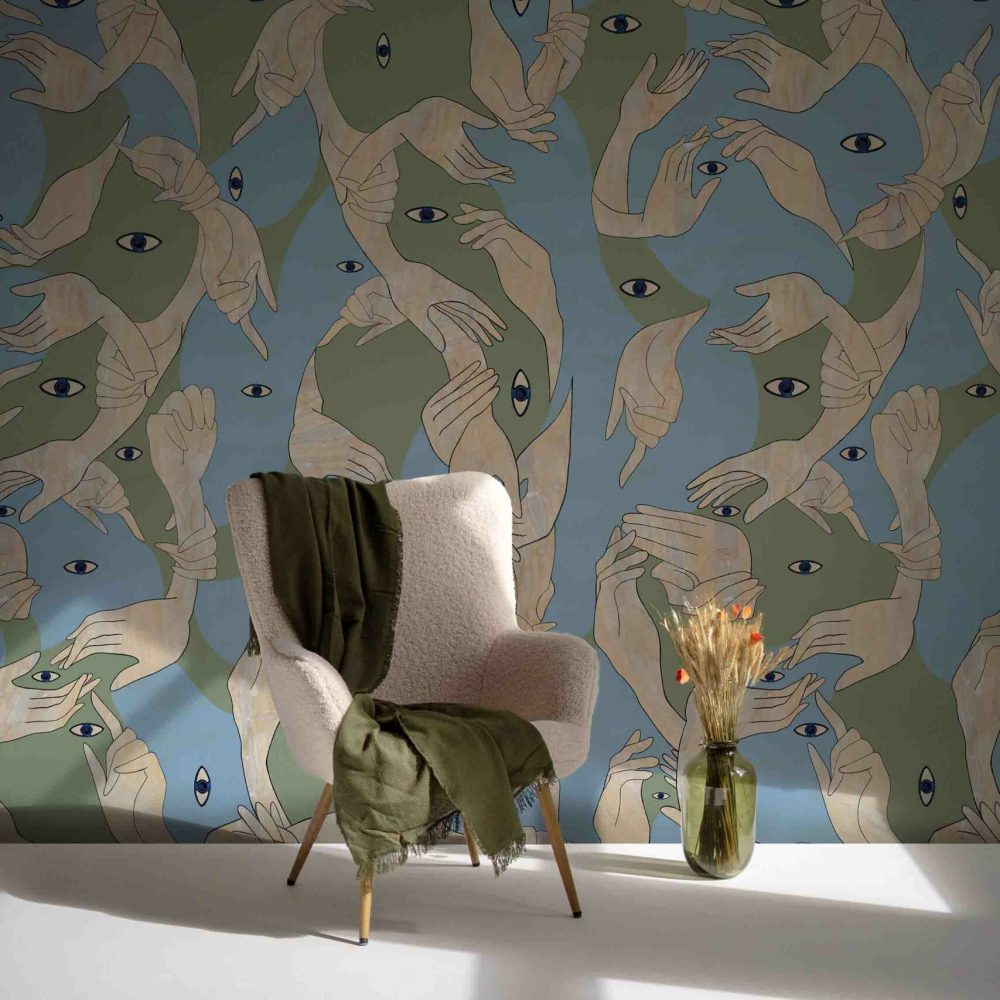 Uno, Nessuno Camouflage Chiaro | Wallpaper — carta da parati MaVoix by Marika Tardio