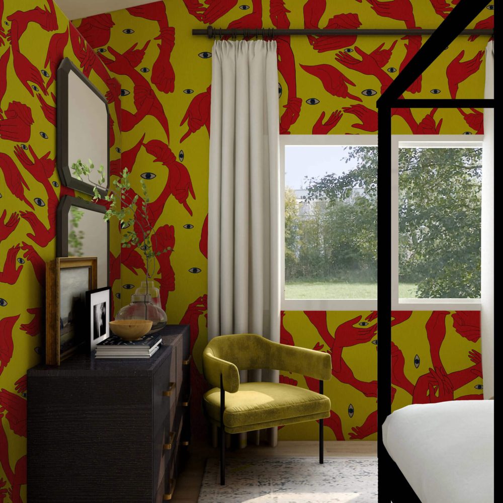 Uno, Nessuno Fluo | Wallpaper — carta da parati MaVoix by Marika Tardio