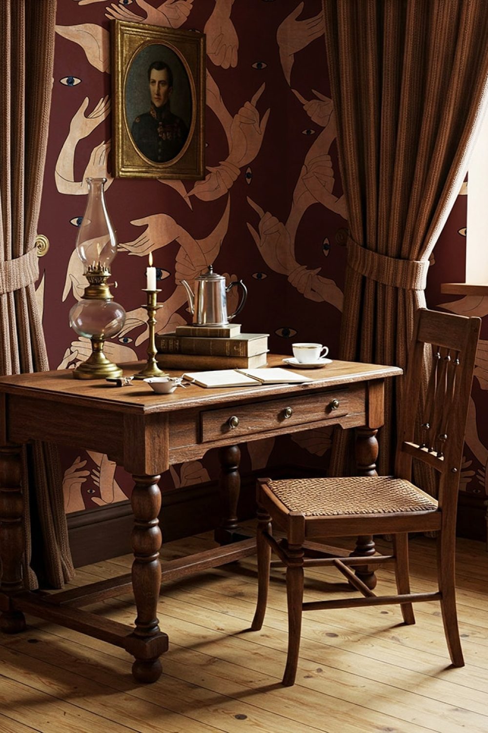 Uno, Nessuno Red Classic Burgundy | Wallpaper — carta da parati MaVoix by Marika Tardio