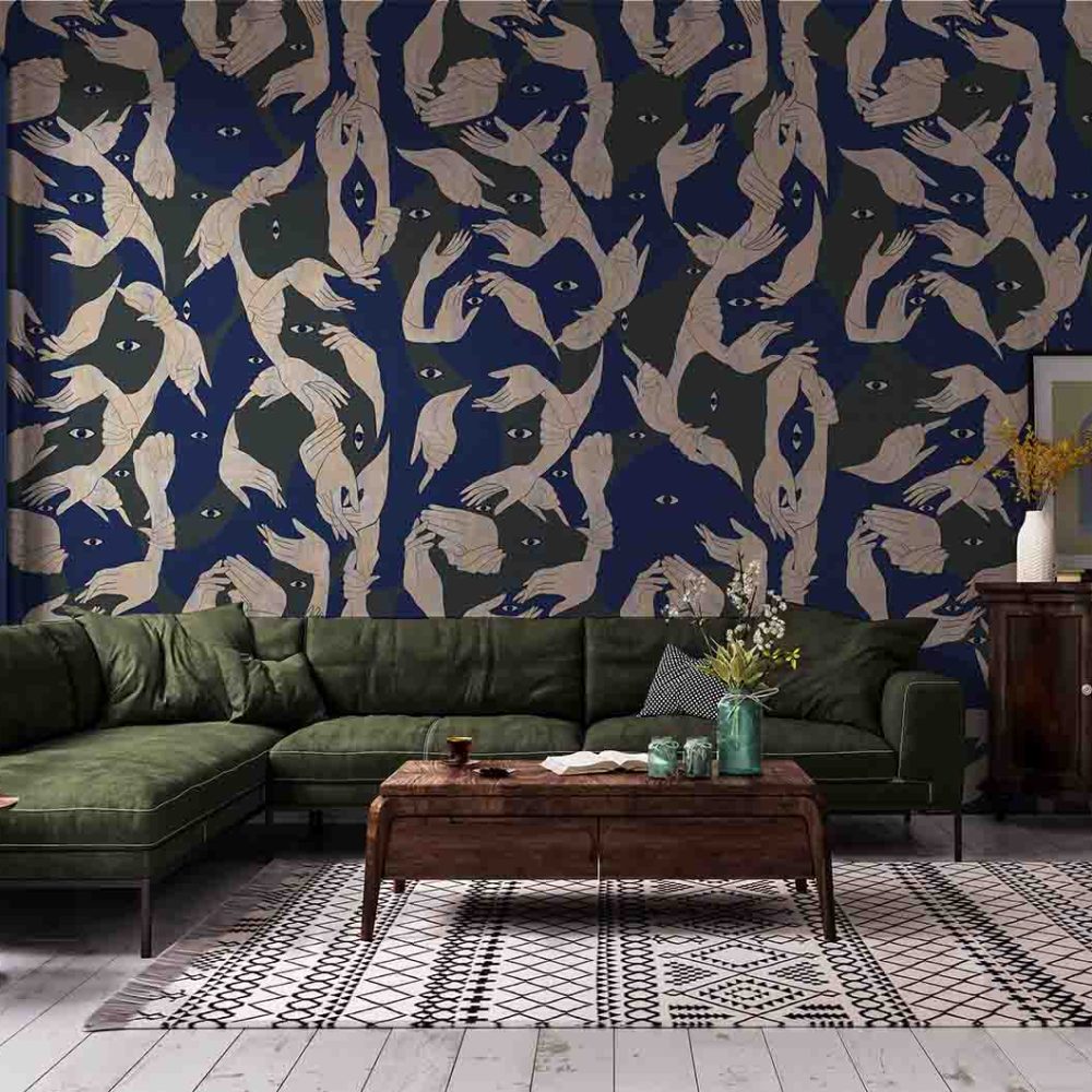Uno, Nessuno Camouflage Scuro | Wallpaper — carta da parati MaVoix by Marika Tardio