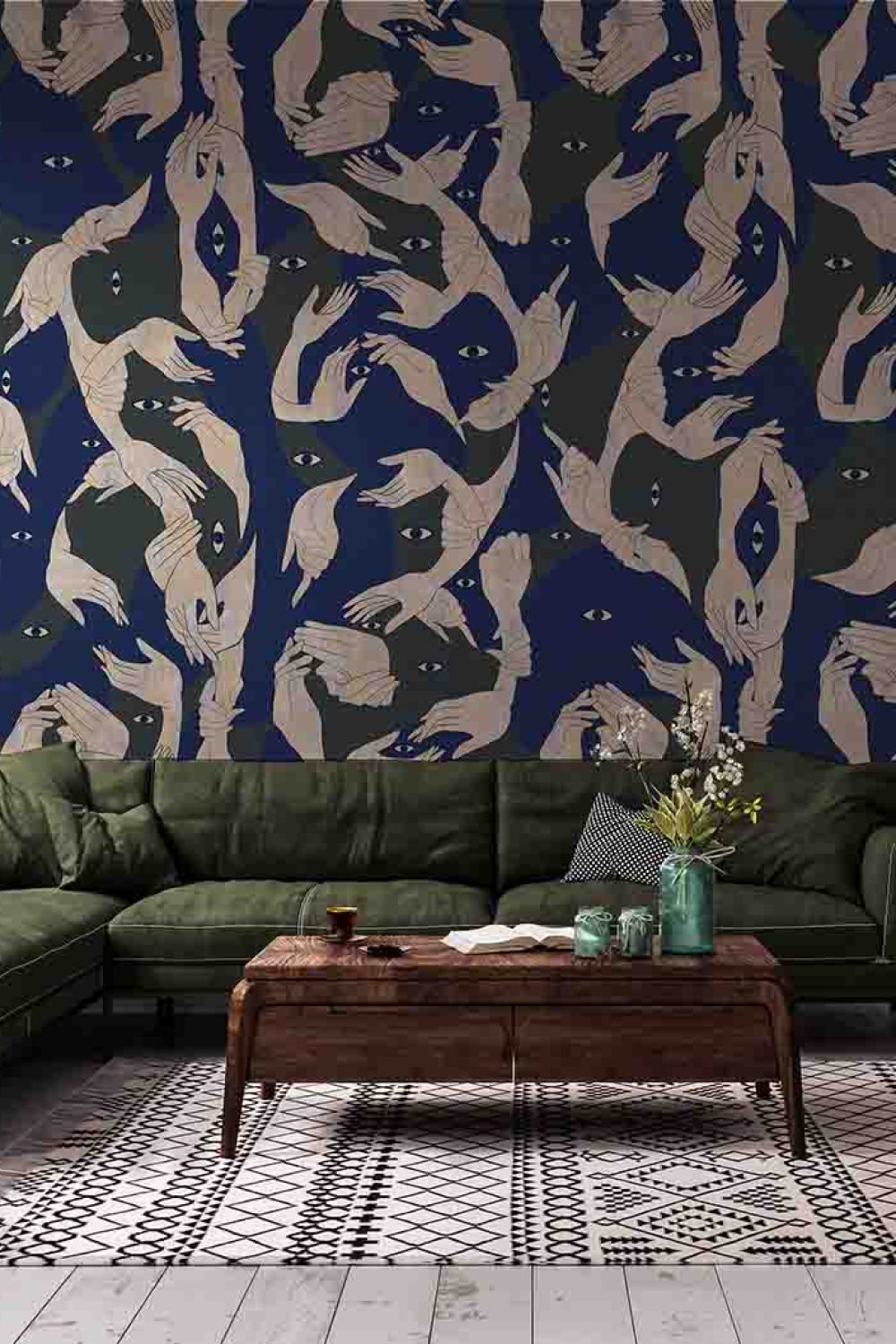 Uno, Nessuno Camouflage Scuro | Wallpaper — carta da parati MaVoix by Marika Tardio