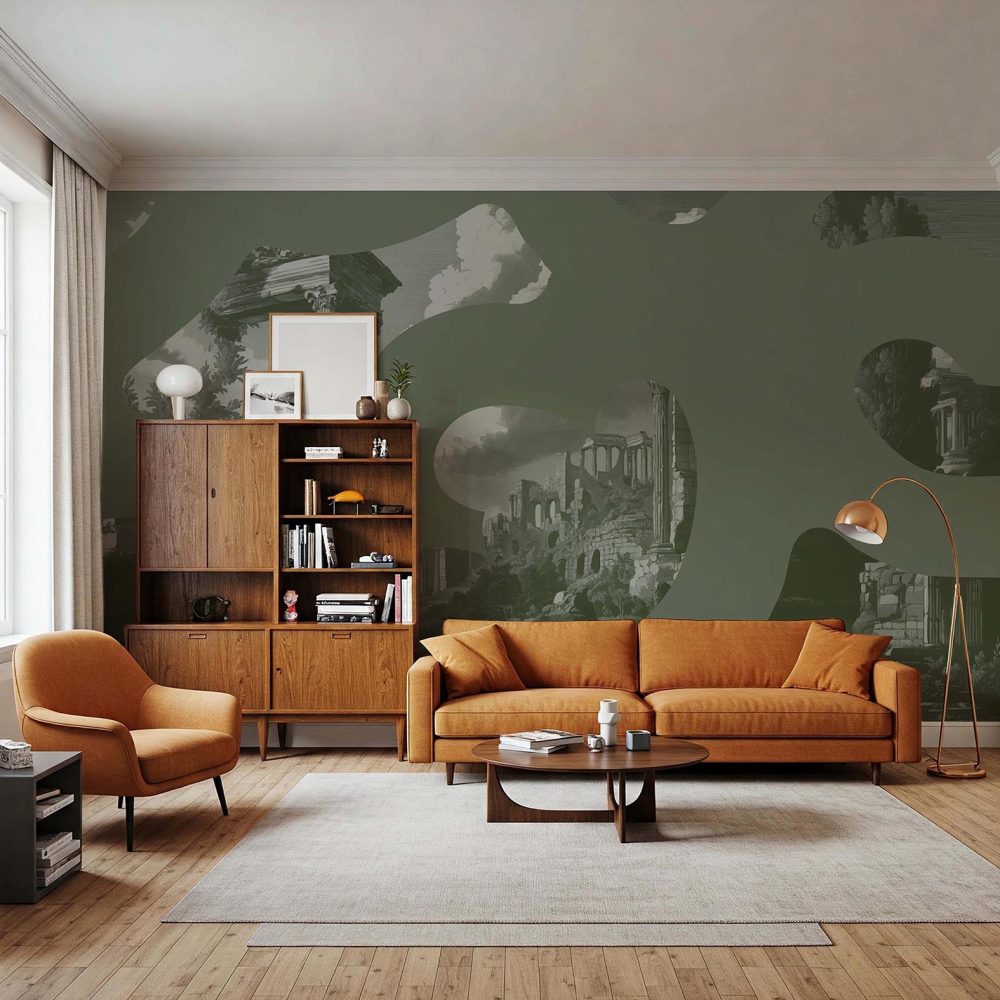 Whispers of the Forgotten Sage Green Edition | Wallpaper — carta da parati MaVoix by Magnus Gjoen