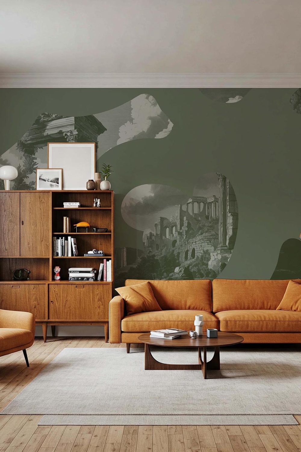 Whispers of the Forgotten Sage Green Edition | Wallpaper — carta da parati MaVoix by Magnus Gjoen
